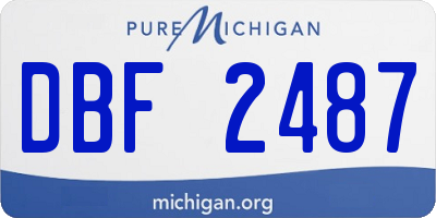 MI license plate DBF2487