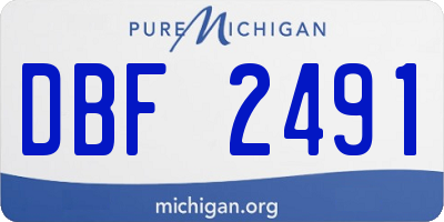 MI license plate DBF2491