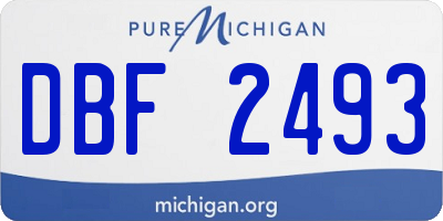 MI license plate DBF2493