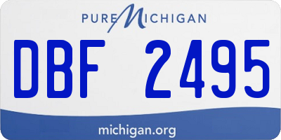 MI license plate DBF2495