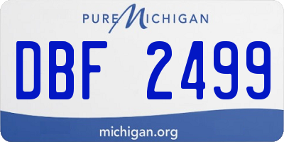 MI license plate DBF2499