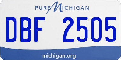 MI license plate DBF2505