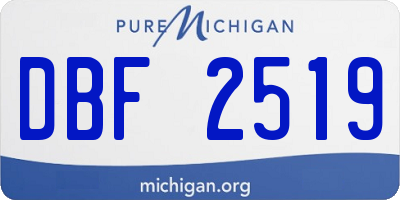 MI license plate DBF2519