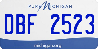 MI license plate DBF2523