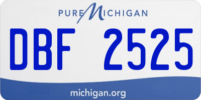 MI license plate DBF2525