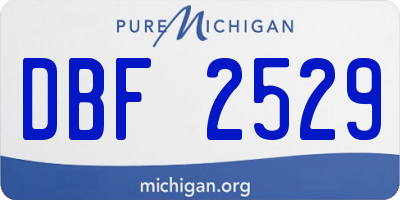MI license plate DBF2529