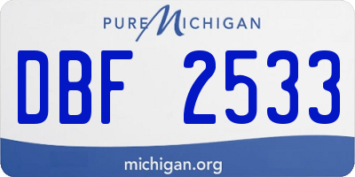 MI license plate DBF2533