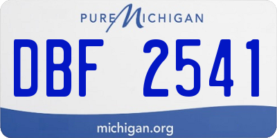 MI license plate DBF2541