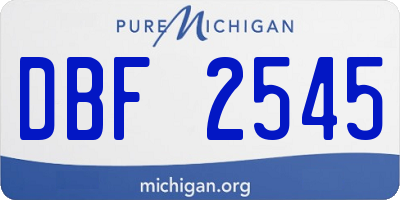 MI license plate DBF2545