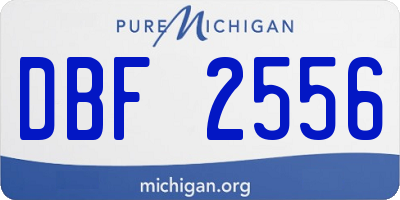 MI license plate DBF2556