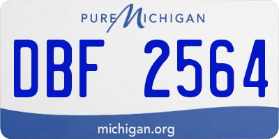 MI license plate DBF2564
