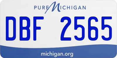 MI license plate DBF2565