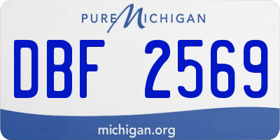 MI license plate DBF2569