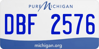 MI license plate DBF2576