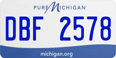 MI license plate DBF2578