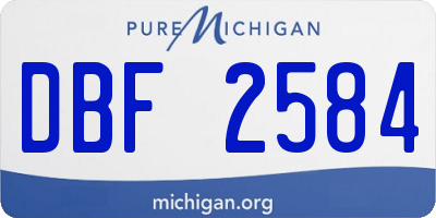 MI license plate DBF2584
