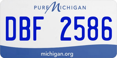 MI license plate DBF2586