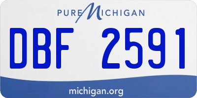 MI license plate DBF2591