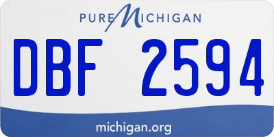 MI license plate DBF2594