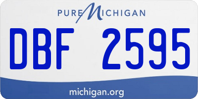 MI license plate DBF2595
