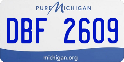 MI license plate DBF2609