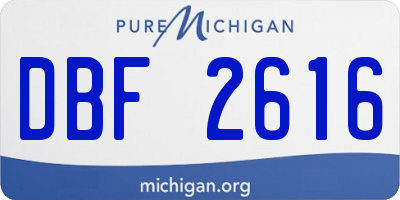 MI license plate DBF2616