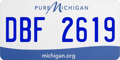 MI license plate DBF2619