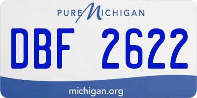 MI license plate DBF2622