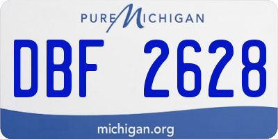 MI license plate DBF2628