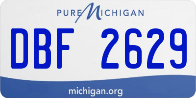 MI license plate DBF2629