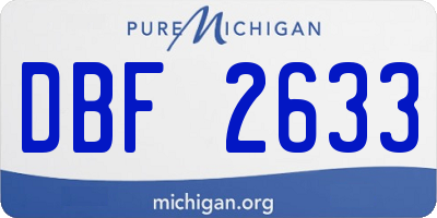 MI license plate DBF2633