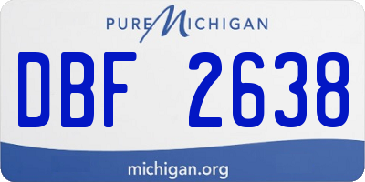 MI license plate DBF2638