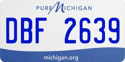 MI license plate DBF2639