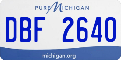 MI license plate DBF2640