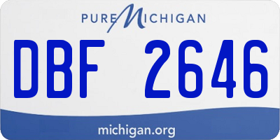 MI license plate DBF2646
