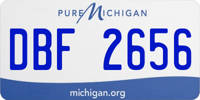 MI license plate DBF2656