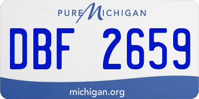 MI license plate DBF2659