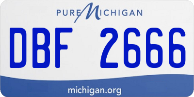 MI license plate DBF2666