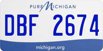 MI license plate DBF2674
