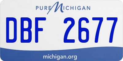 MI license plate DBF2677