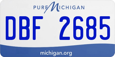 MI license plate DBF2685