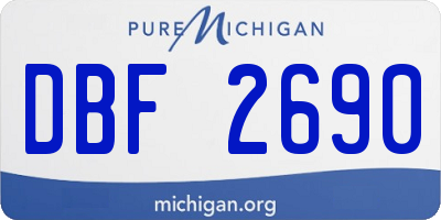 MI license plate DBF2690