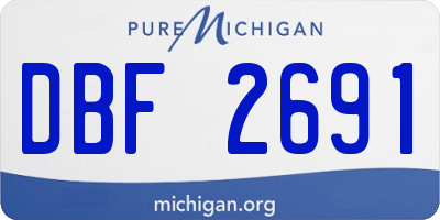 MI license plate DBF2691