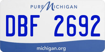 MI license plate DBF2692