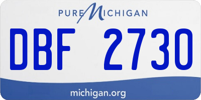 MI license plate DBF2730