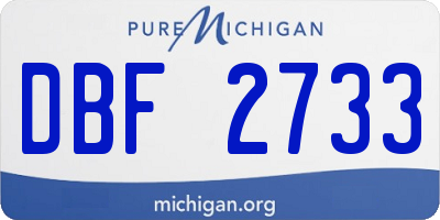 MI license plate DBF2733
