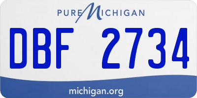 MI license plate DBF2734