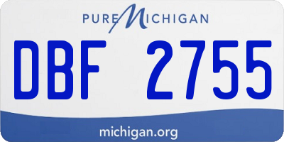 MI license plate DBF2755