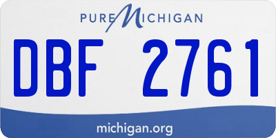 MI license plate DBF2761
