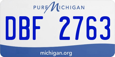 MI license plate DBF2763